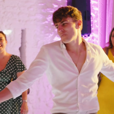 man dancing at wedding